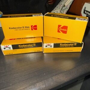 Lot Of 4 Kodacolor II Color Film Boxes Ex 2/75 & 7/82 C 126-20 & 126-12 Sealed
